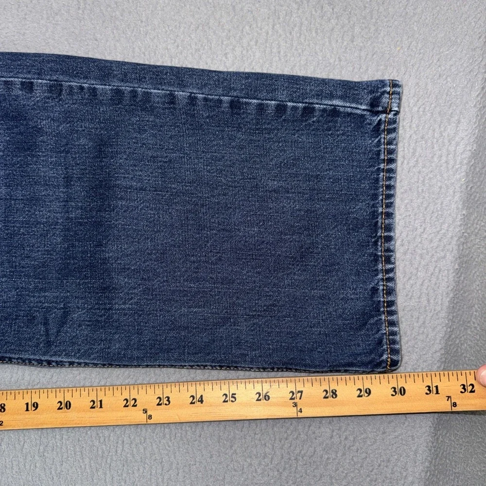 Old Navy Jeans Mens 38x32 (Fits 38x30) Blue Loose Relaxed Fit Distressed Denim